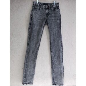 American Tall Jeans Mens 30 Dylan Slim Fit Slim Skinny Acid Wash Gray Tall